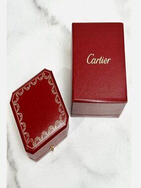 Cartier Red Love Ring Case Empty Jewelry Box Pouch Ring Not Included